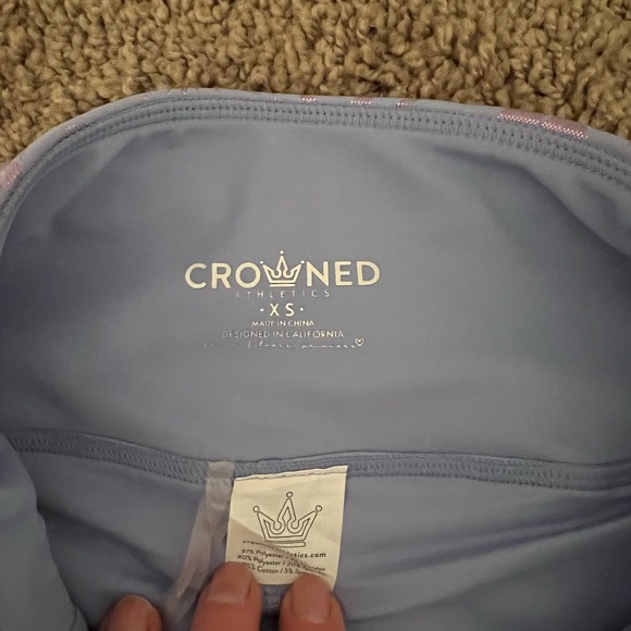 Crowned Athletics Periwinkle and Pink Magical Castle Patterned Skirt XS - Picture 4 of 5